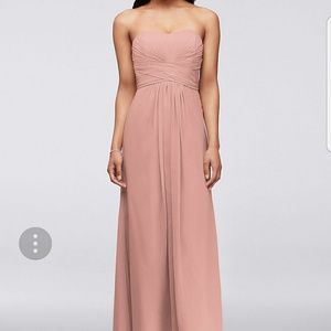 David's bridal chiffon strapless dress in Ballet